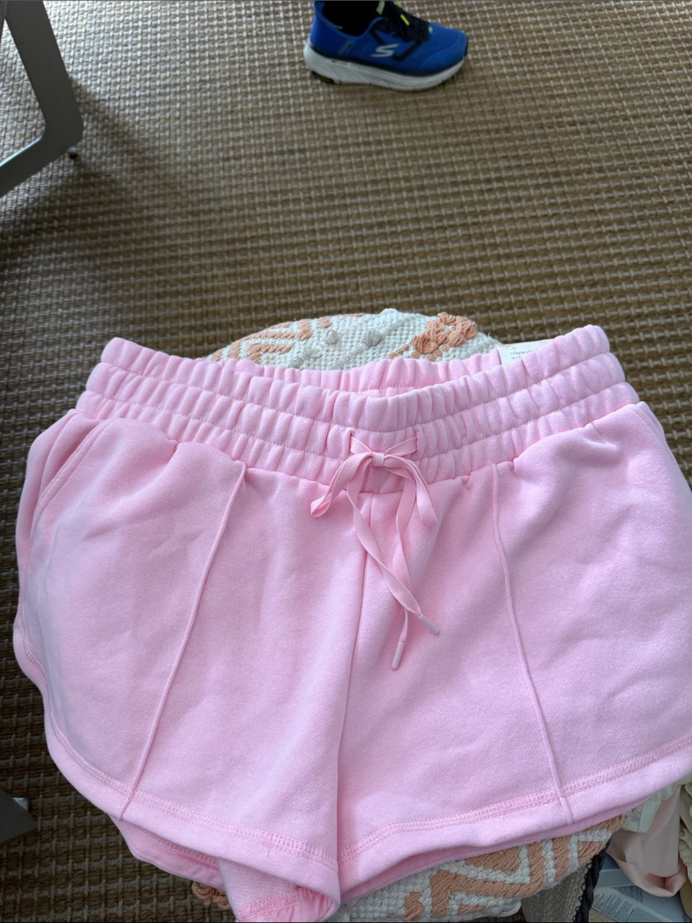 Light Pink Drawstring Athletic Shorts for Women Blogilates marshmallow shorts l